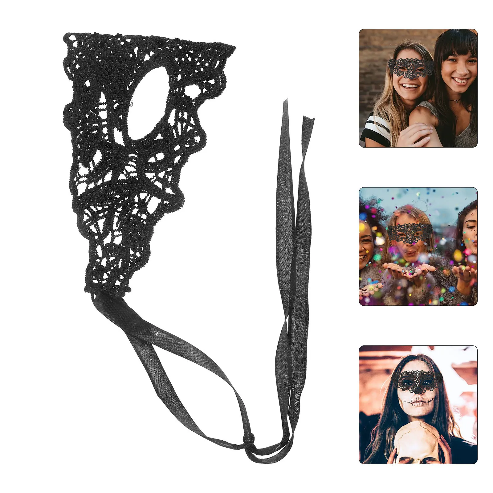 

Half Face Masquerade Mask Lace Women Cosplay Party Decorative Carnival Prop Halloween Costume Dance Festival Accessory