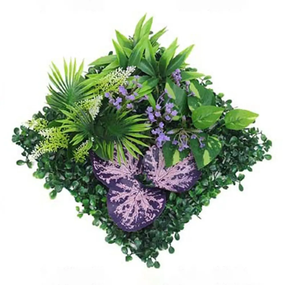 DIY Artificial Plant Wall Panel Eternal Life Durable Artificial Eucalyptus Carpet Green Lifelike Fake Green Grass Mat Wedding