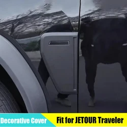 Chery JETOUR 여행자 T2 2023 적합 자동차 전면 사이드 윙 펜더, 2024 바디 사이드 마크, 에어 벤트 스티커 장식 커버