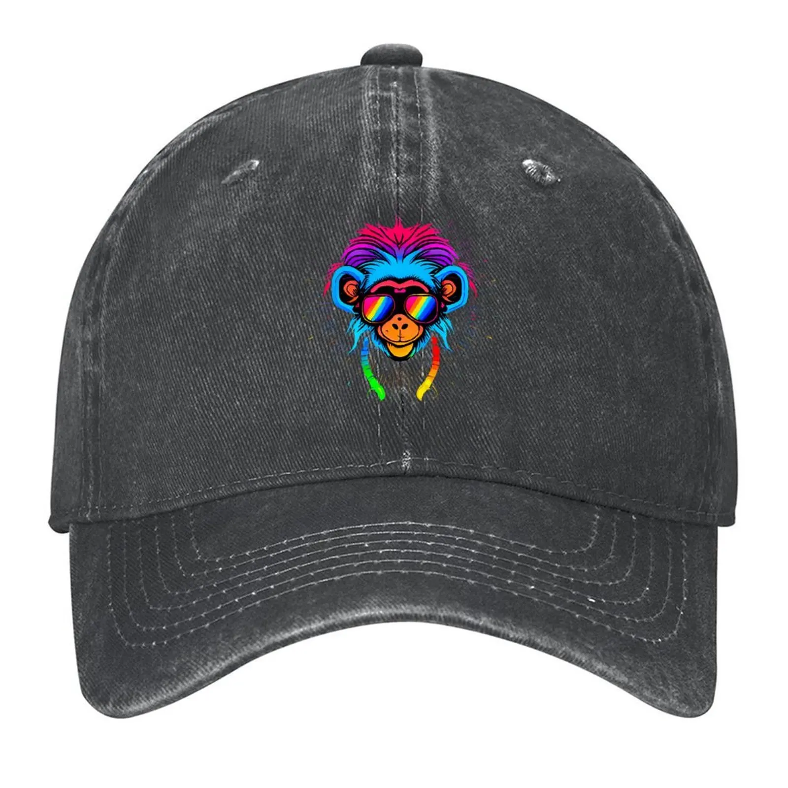 

Rainbow logo happy monkey. Baseball Cap Military Tactical Cap Beach Bag Gentleman Hat Luxury Man Hat Girl'S Hats Men's