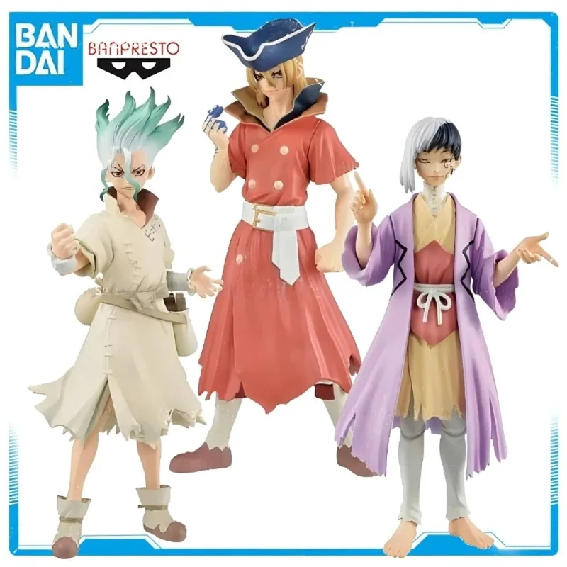 In Stock BANDAI Dr.STONE Ishigami Senku Nanami Ryusui Asagiri Gen FIGURE of STONE WORLD SPECIAL Anime Figures Model Toys Gifts