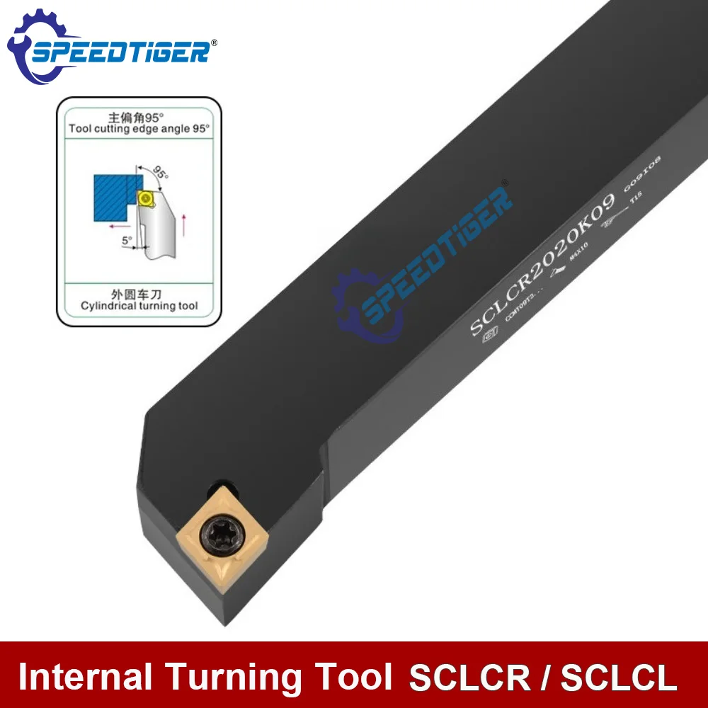 95 Degree External Turning Tool Holder SCLCR/SCLCL0808F06/1010H06/1212H09/1616H09/2020K09/2525M09 CNC Lathe Cutting Tool