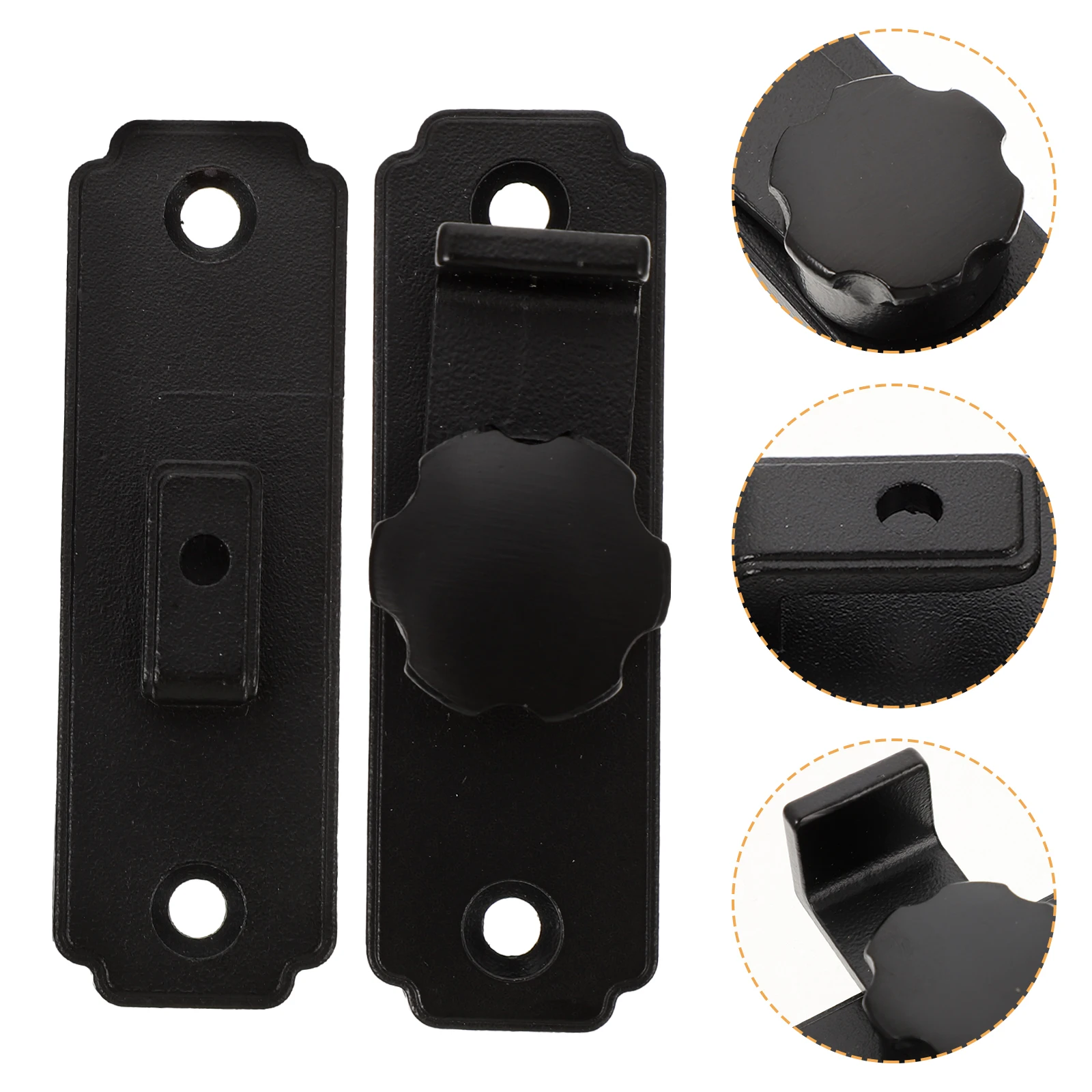 

Door Latch Lock 90 Degree Stainless Steel Gate Latch Wooden Fence Bathroom Barn Door Locks Black Easy Sliding Garage Hardware