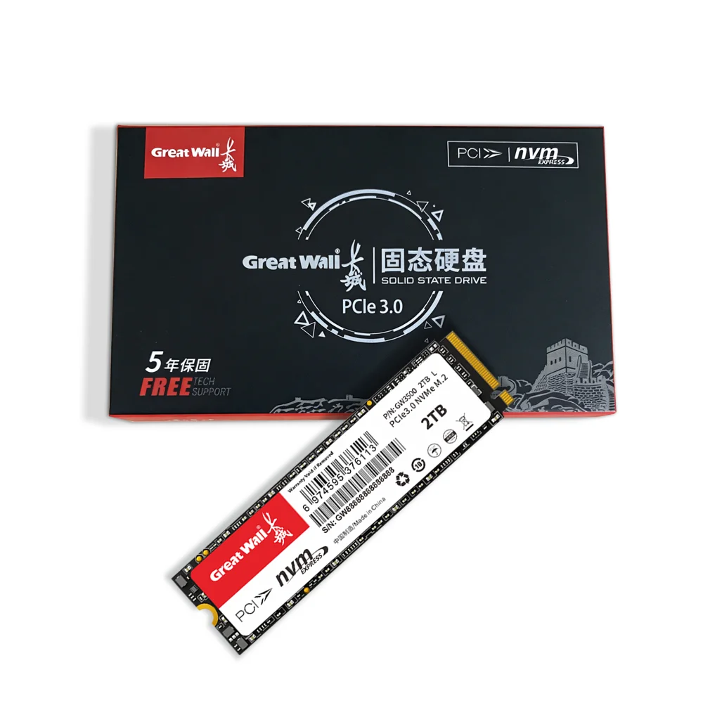 

Great Wall M2 NVME SSD High Speed 3500 Mbps Solid State Drive for Notebook Desktop 256GB 512GB 1TB 2TB M.2 PCIe 3.0
