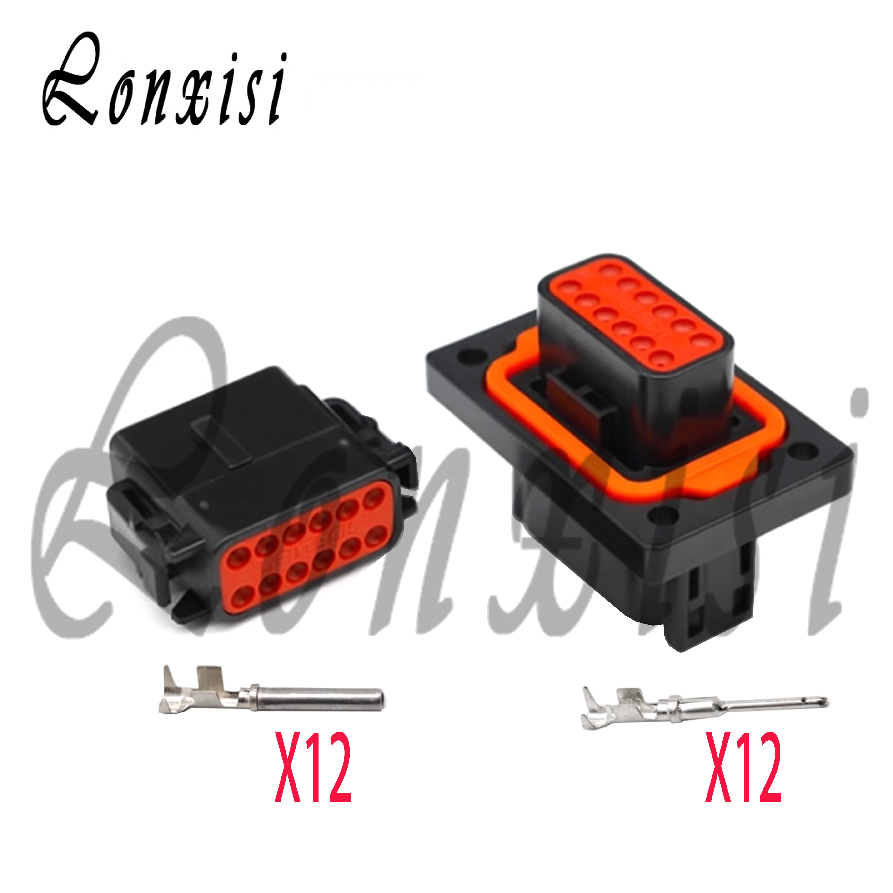 12 Pin 1-2303064-1 Male Female Connector DTM04-12PA-L012 Waterproof Plug 1-2303064-2 DTM04-12PB-L012
