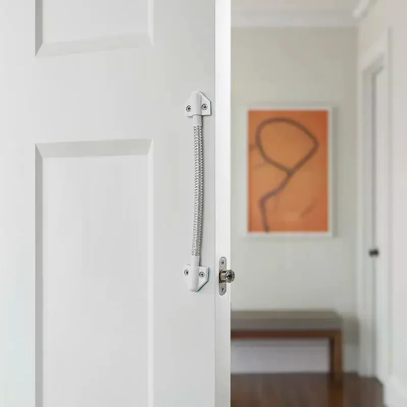 20/30cm Door Loop Cable Protector Stainless Steel Wired Sleeve Anti-Pinch Wire Guard for Access Control System Home Renovation