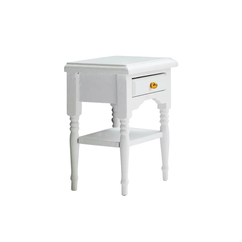 1:12 casa de muñecas modelo en miniatura accesorios muebles de madera gabinete de almacenamiento adornos Ob11 casa de muñecas Mini mesita de noche Decoración