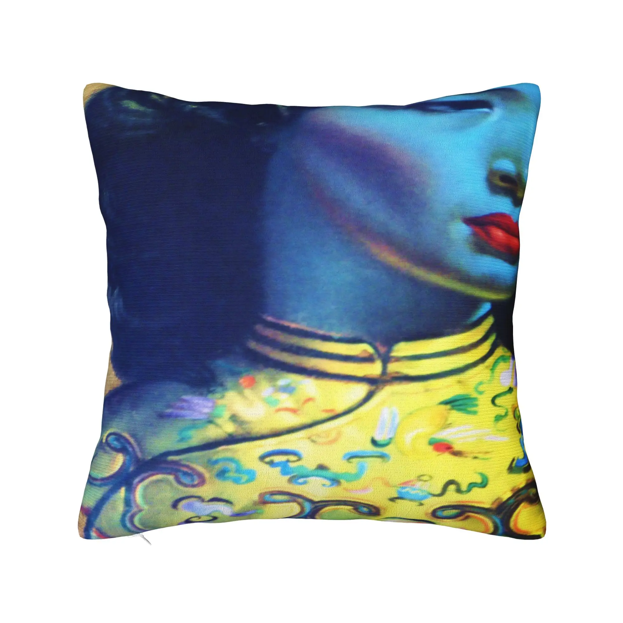 Bedroom Decorations Miss Wong Vladimir Tretchikoff  Pillowcase Accessories  Pillow Cover Zippered Multiple Sizes