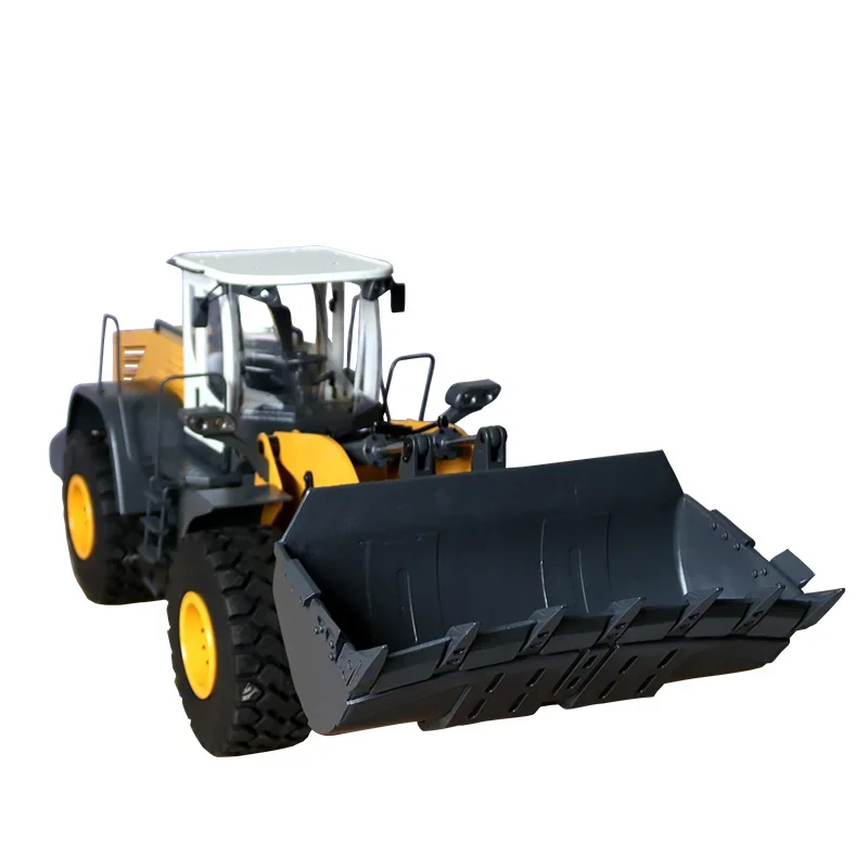 New 870K loader 1/14 RC hydraulic loader model configuration light and sound group metal wheel loader model toy