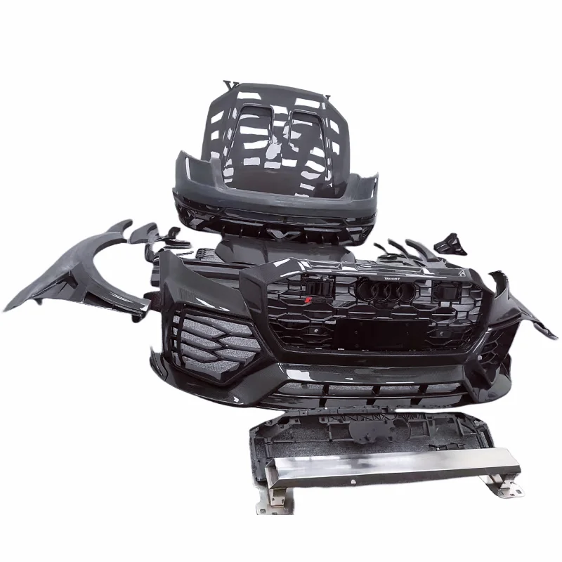 Para Audi Q8 RS8 M estilo Kit de carrocería de fibra de carbono parachoques delantero y trasero alerones faldas laterales guardabarros arcos de rueda