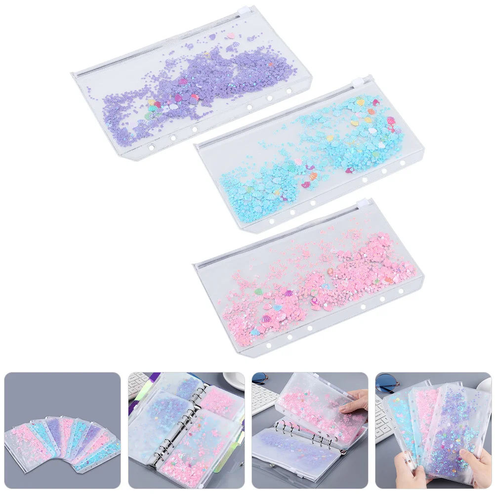 

3 шт. многоразовые сумки на молнии, прозрачный ПВХ материал для хранения ручек, маркеров, кабелей, карманов для переплета, сумка для хранения