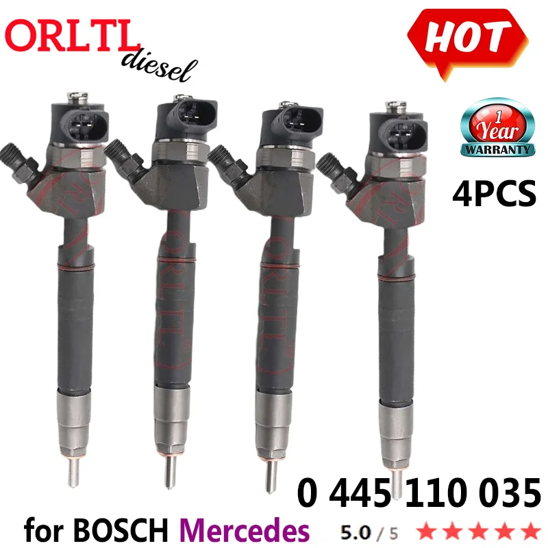 4PCS For MB 6130700187 Common Rail Injector 0445110034 0445110035 0986435012 0986435030 Diesel Injection