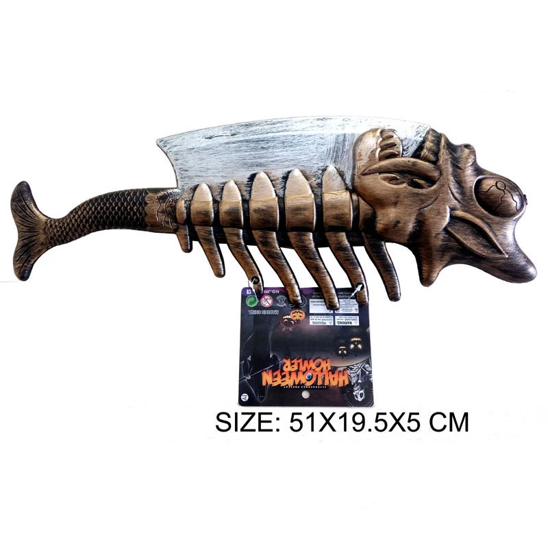 

Halloween Fish Bone Knife Props Cosplay Role Playing Plastic Weapons