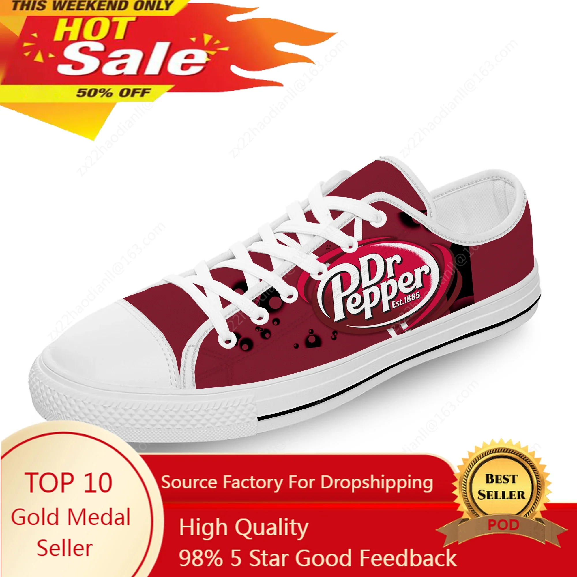 

DR Pepper Low Top Sneakers Mens Womens Teenager Casual Shoes Canvas Running 3D Print Shoes Cosplay Breathable Lightweight shoe