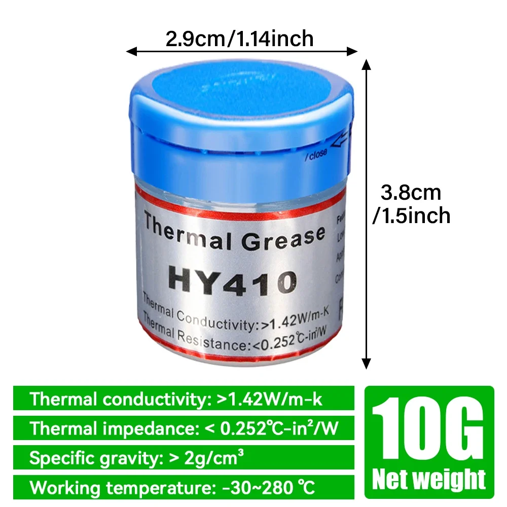 HY410 silicone paste thermal grease composite chipset High efficiency thermal conductivity for CPU notebook computer heat sink