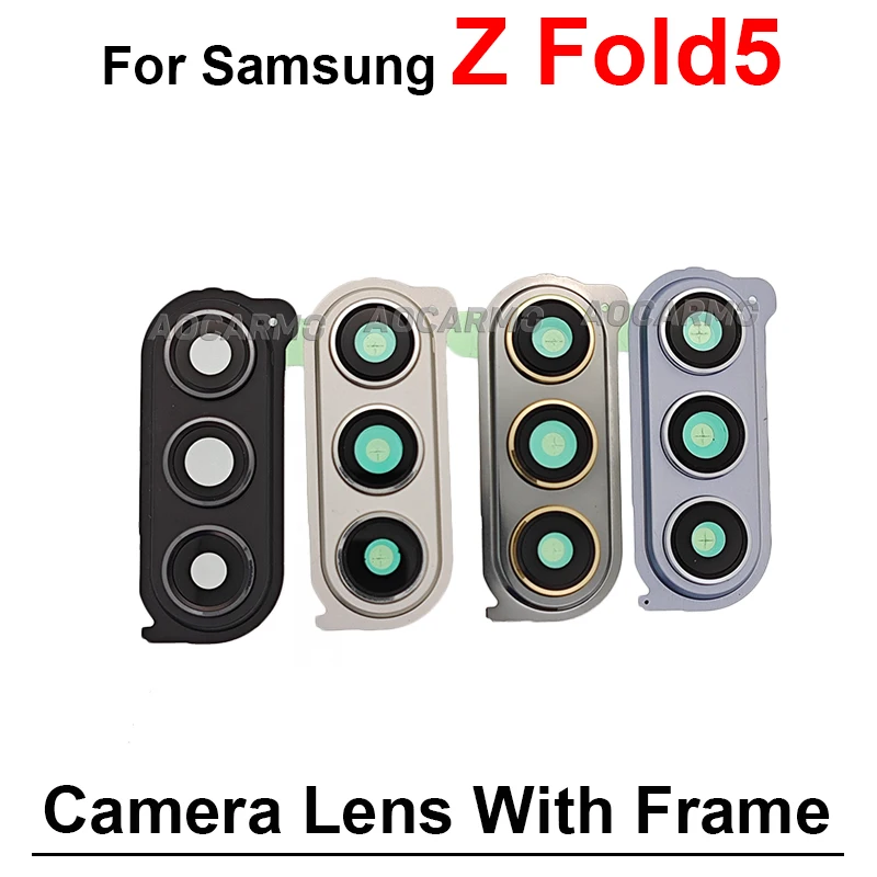 For Samsung Galaxy Z Fold 2 3 4 5 Fold2 fold3 Fold4 Fold5 Rear Back Camera Lens With Frame Replacement Part F926 F9160 F936 F946