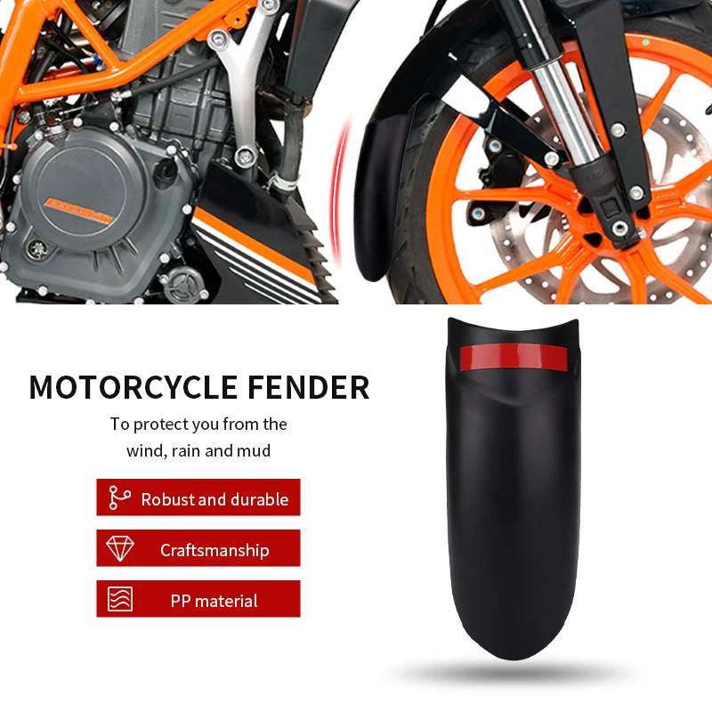 For DUKE 200 DUKE390 2013-2016 Motorcycle Extended Fender Cover Front Wheel Splash Guard Carbon Fiber Plastic Accessories