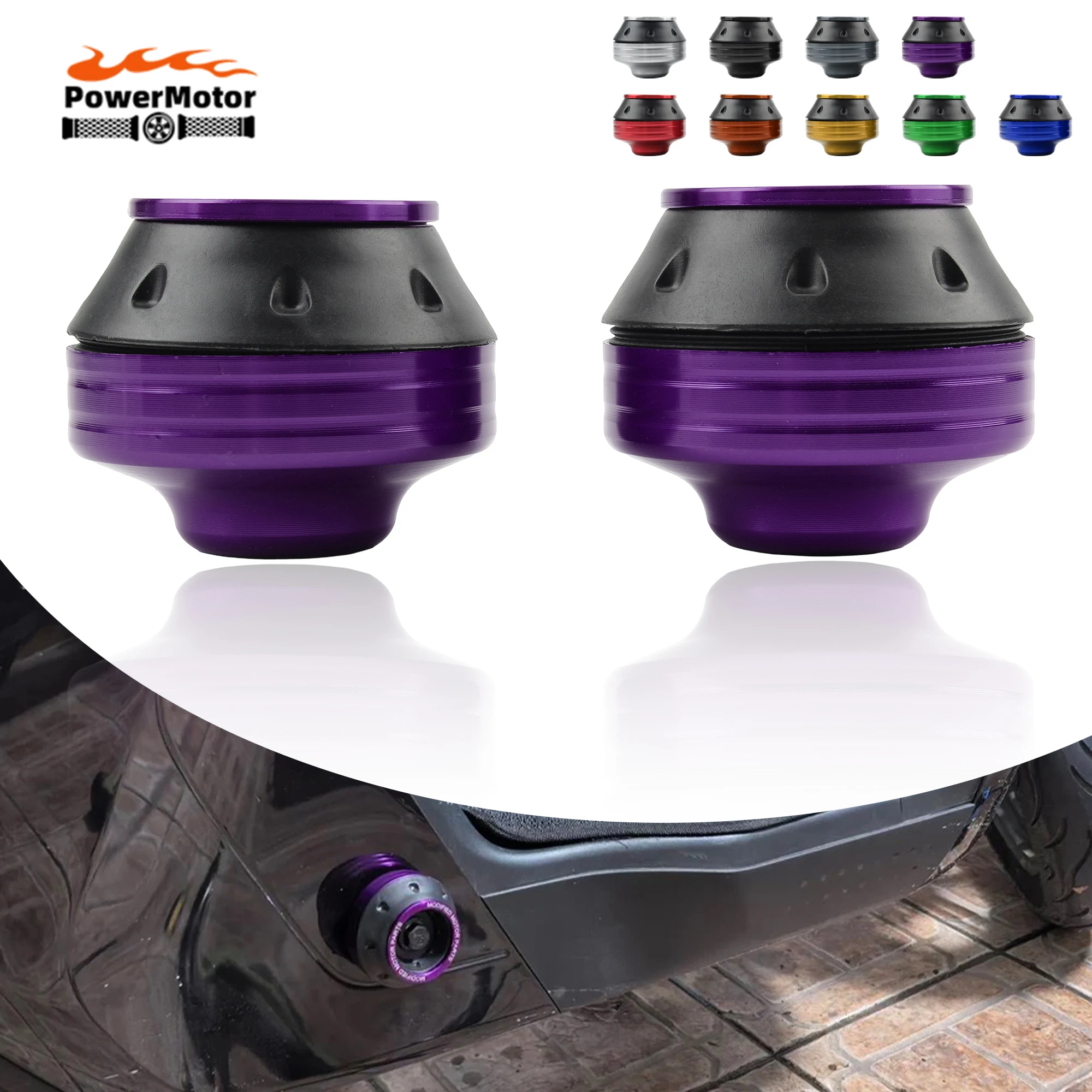 

2Pcs Motorcycle Crash Protector Motocross Wheel protection Shock-Absorbing and Anti-collision Protector Modification Accessories