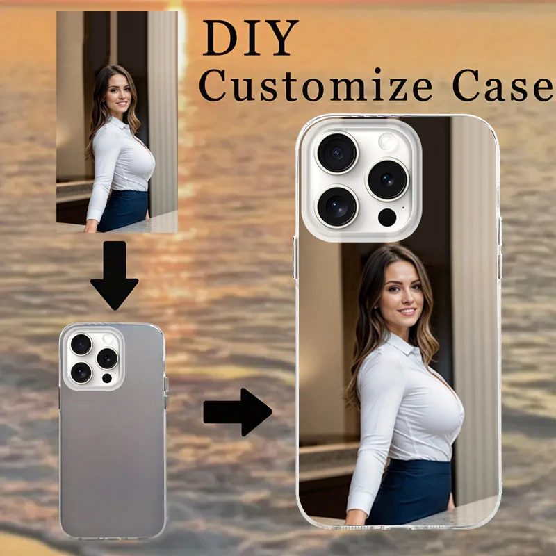 لتقوم بها بنفسك آيفون 16 15 14 13 12ProMax تخصيص الصورة الخاصة ريشة الشاش قذيفة سيليكون المتقدمة هاتف محمول واقية Co #1