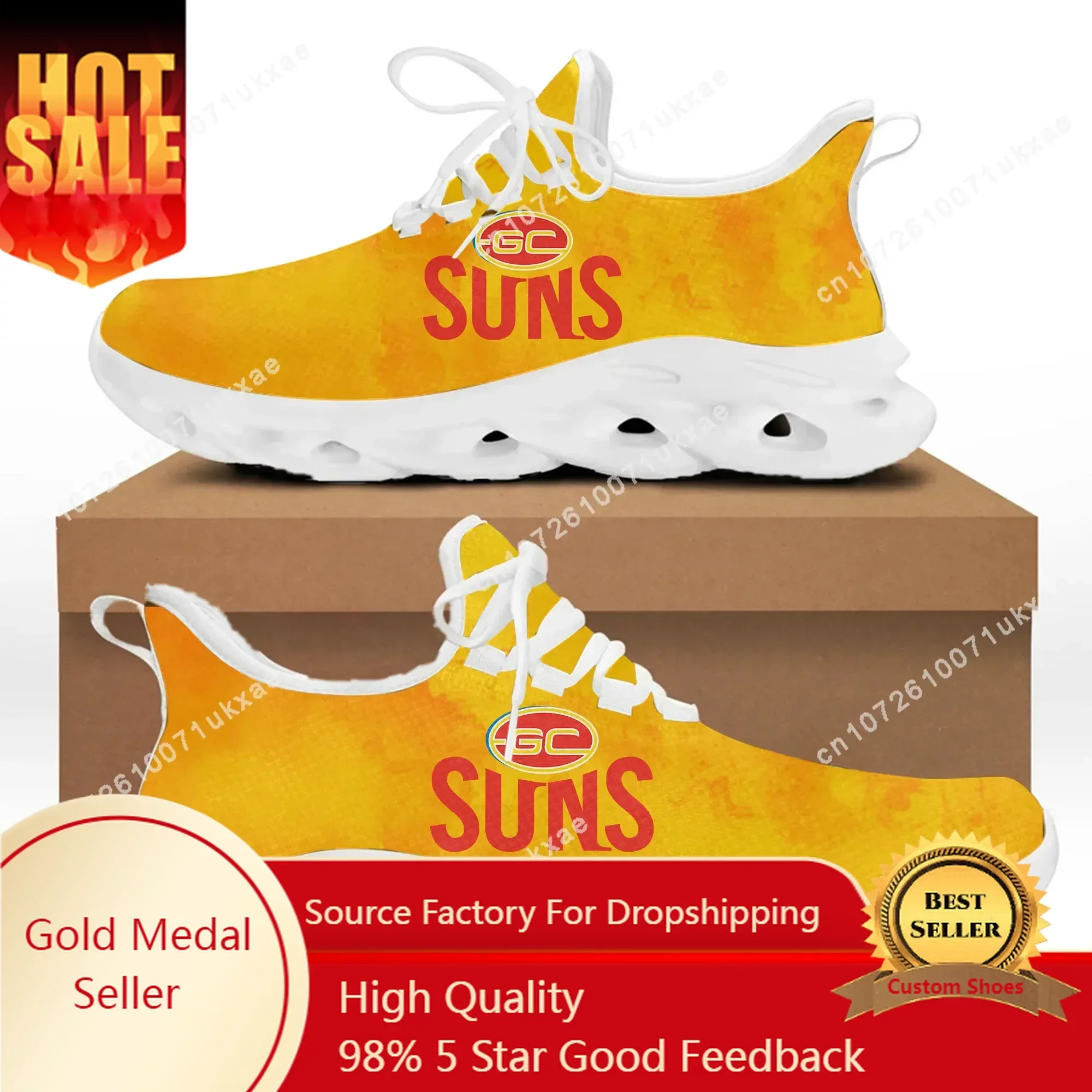 Gold Coast Australian Football Flats Sneakers Mens Womens Sports Running Shoes High Quality DIY Sneaker customization Shoe