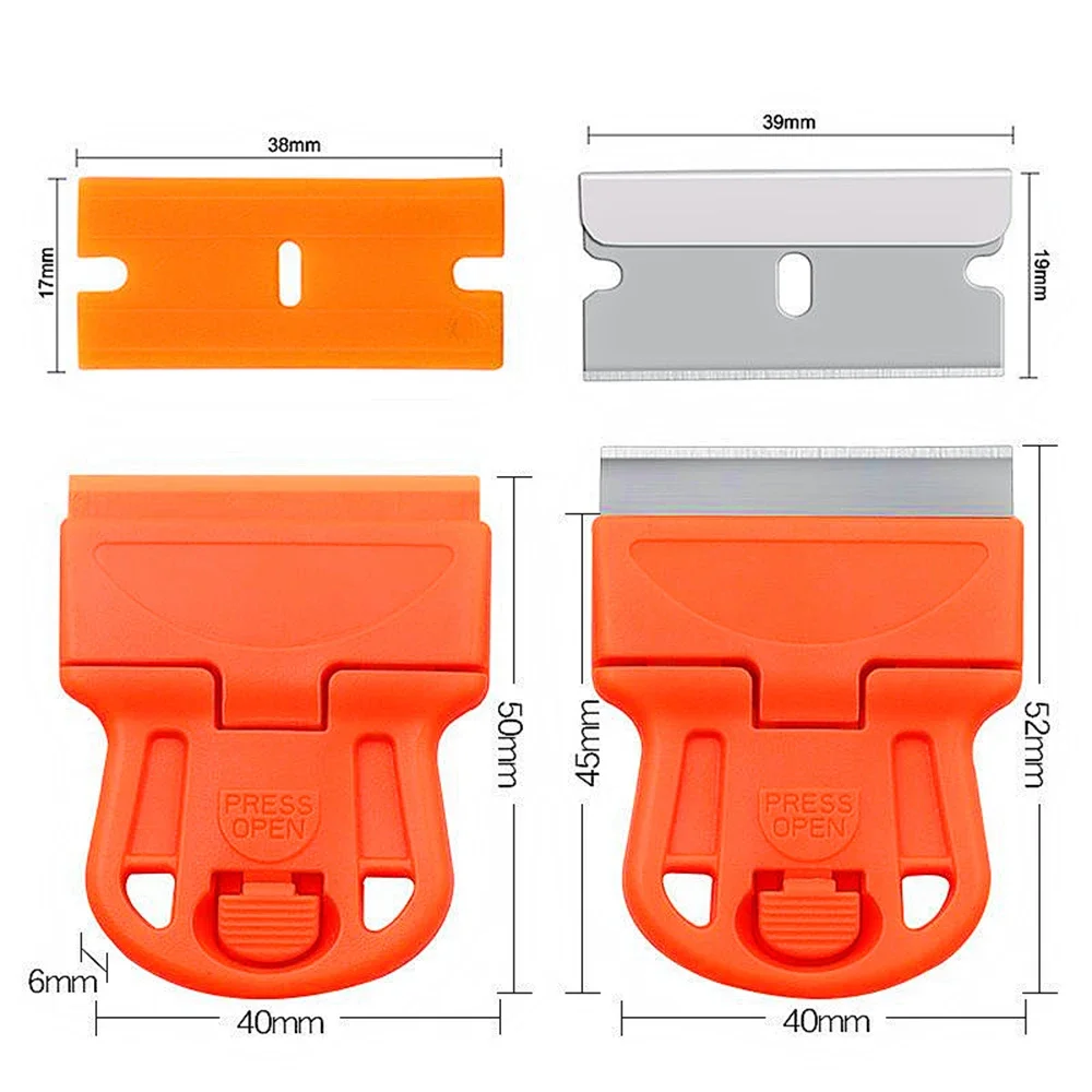 Lâminas De Lâmina De Metal De Plástico, Raspador De Segurança, Faca De Cola, Substituição De Limpador De Vidro, Lâmina De Aço Carbono, Ferramenta De