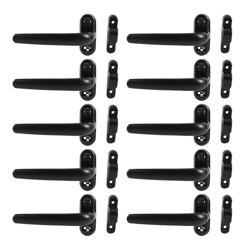 

M12K-10X Door And Window Handle Lock Casement Window Lock Wheel Handle Black