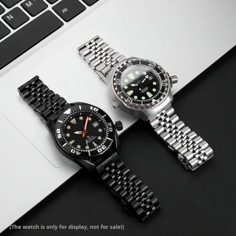 18 19 متر 20 مللي متر 22 مللي متر الإفراج السريع الرجال استبدال حزام الساعات ل Seiko NO 5 Skx007 Skx009 تيسو الصلبة المعادن الفولاذ المقاوم للصدأ حزام ساعة اليد