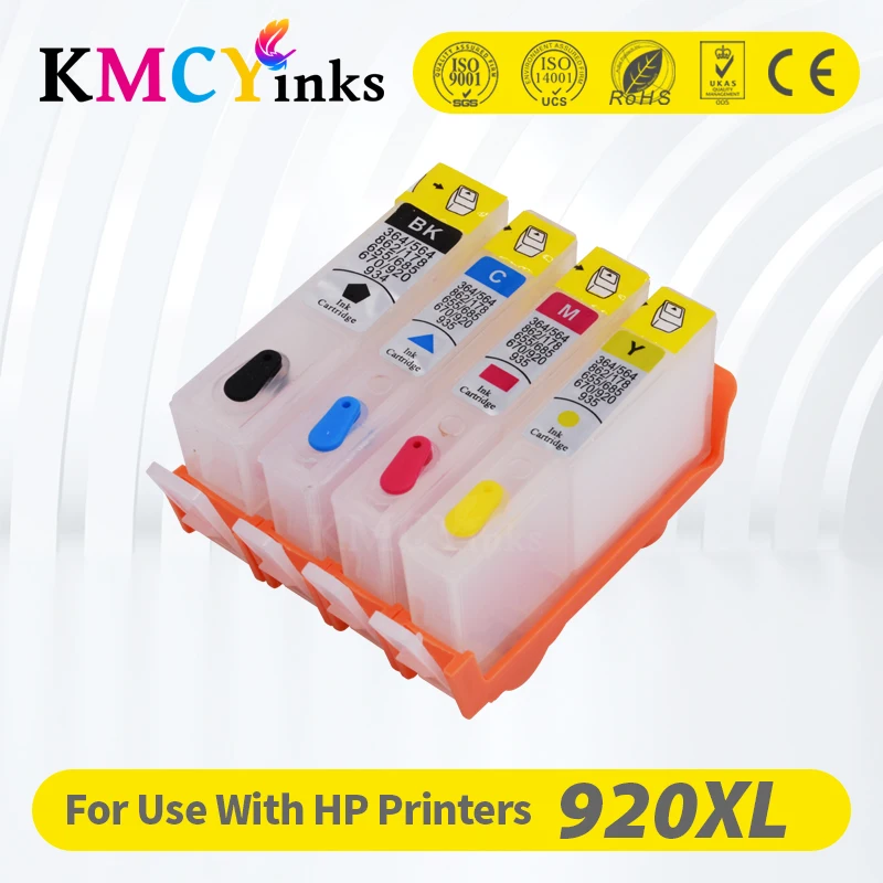 KMCYinks Refillable Ink cartridge Refill For HP 920 920XL For HP Office 6000 6000A 6500 6500A 7000 7000A 7500 7500A Printers