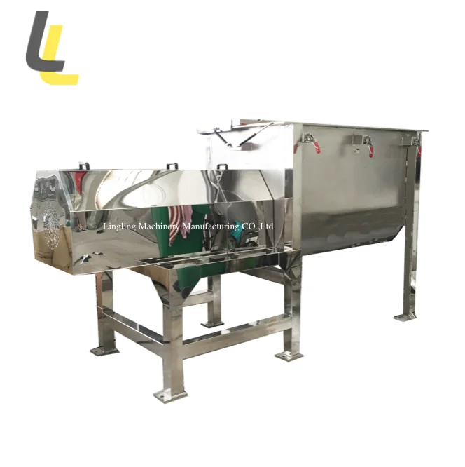 Dry Wet Powder Rotary Drum Cylinder Mixing Equipment/food Mixer Machine/spice Ribbon Blender Mixer