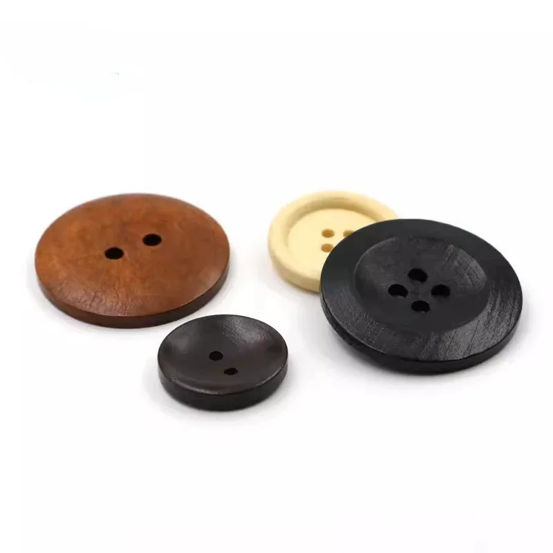 10pcs 18mm 라운드 나무 단추 DIY 의류 의류 바느질 장식 단추 의류에 대 한 Scrapbooking 단추