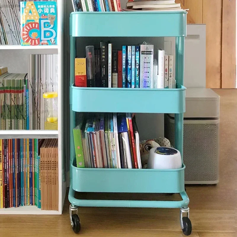 Kitchen Storage Rack Salon Trolley Carbon Steel Portability Snacks Salon Trolley Wheelbarrow Carro Peluqueria Furniture