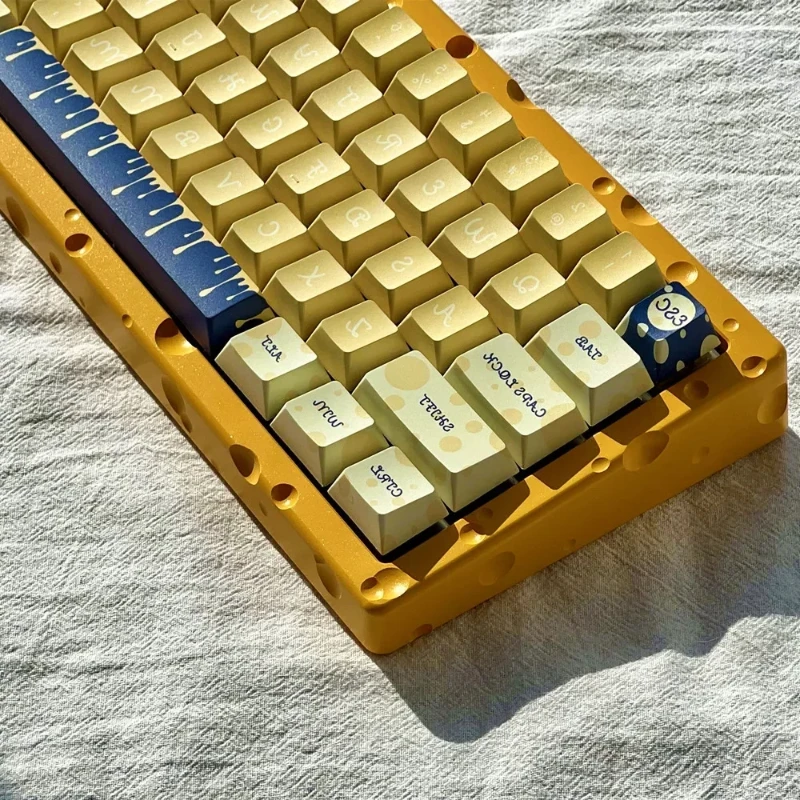 Blue Grain Cheese Keycap Original Design Milk Yellow Cherry Profile DYE Sub ISO Enter For GH60 61 64 68 75 82 84 87 96 980 104 B