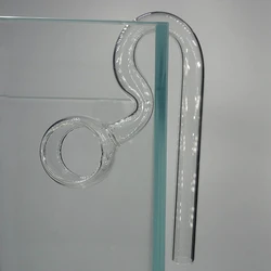 Glass Spin Outflow Lily Pipe Transparent Hang On to Use Easy to Remove When Clean Aquarium Tanks 3 Sizes to Match Hoses B03E