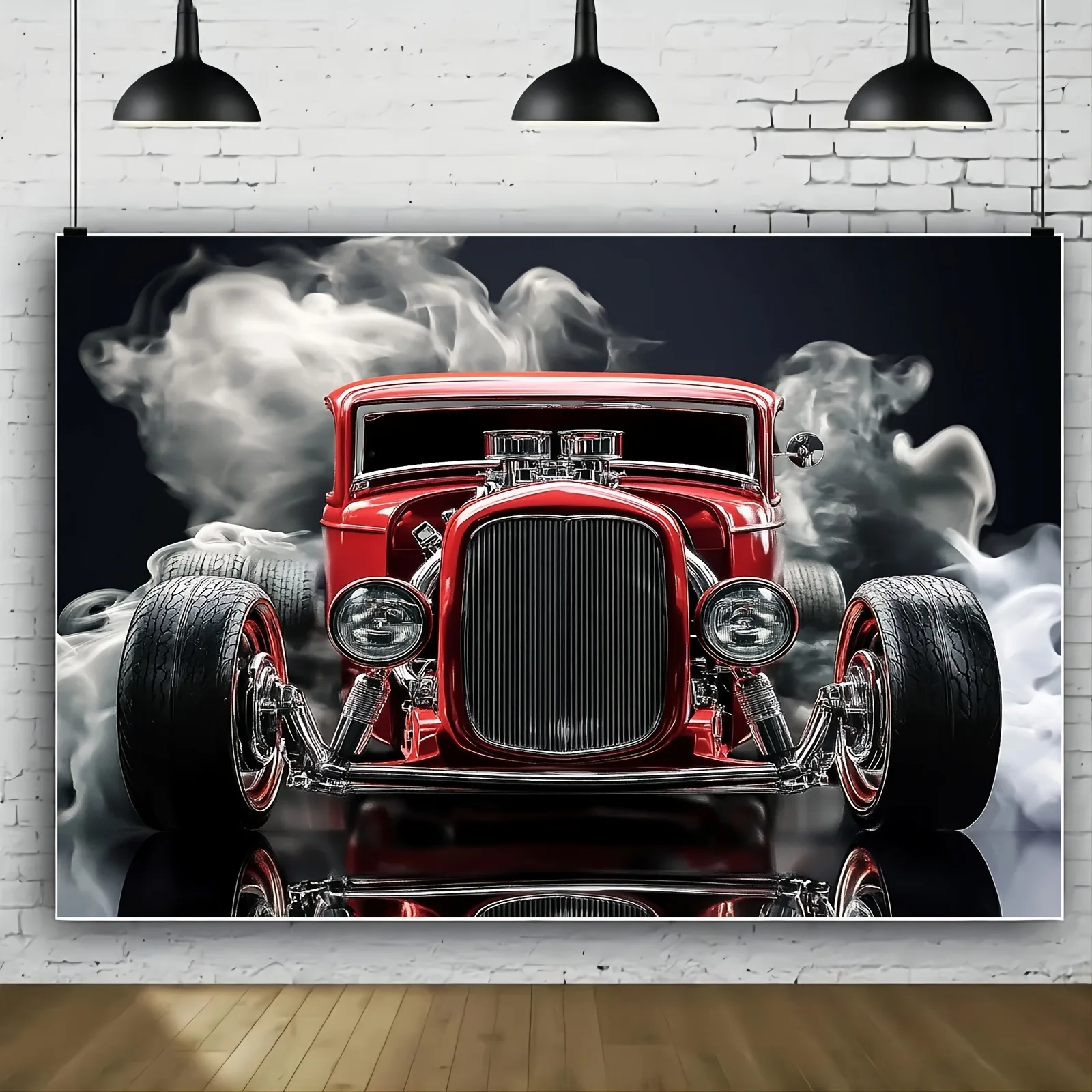 Retro Hot Rod Power Tapestry: Vintage Automotive ThrillWall decoration background cloth, bedroom room home decoration