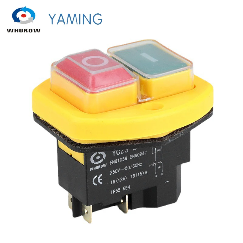 YCZ3-B Electromagnetic Switch 4/5 Pin 110/220V On Off Push Button Restart And Under Voltage Protection Can Replace KJD17