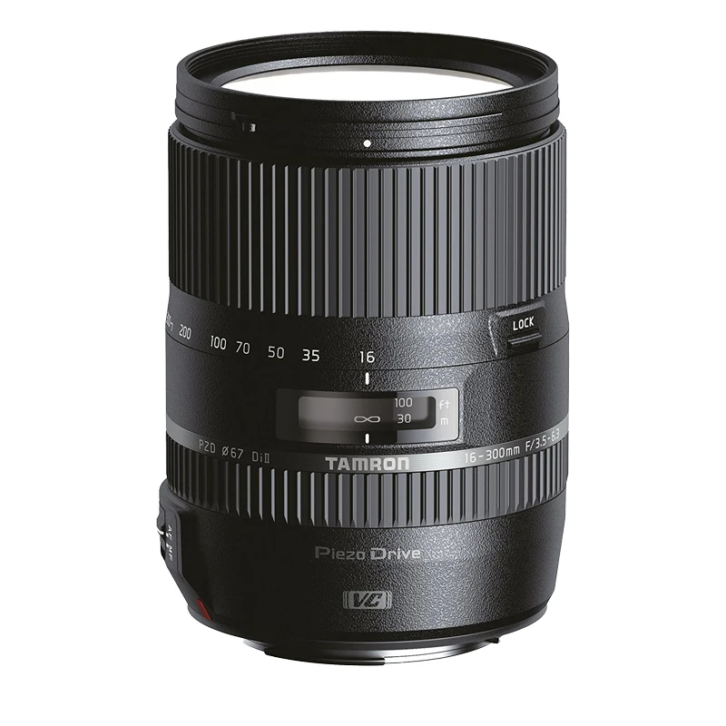 Tamron 16-300mm f/3.5-6.3 Di II VC PZD Macro Lens for Canon Camera (Model B016E)