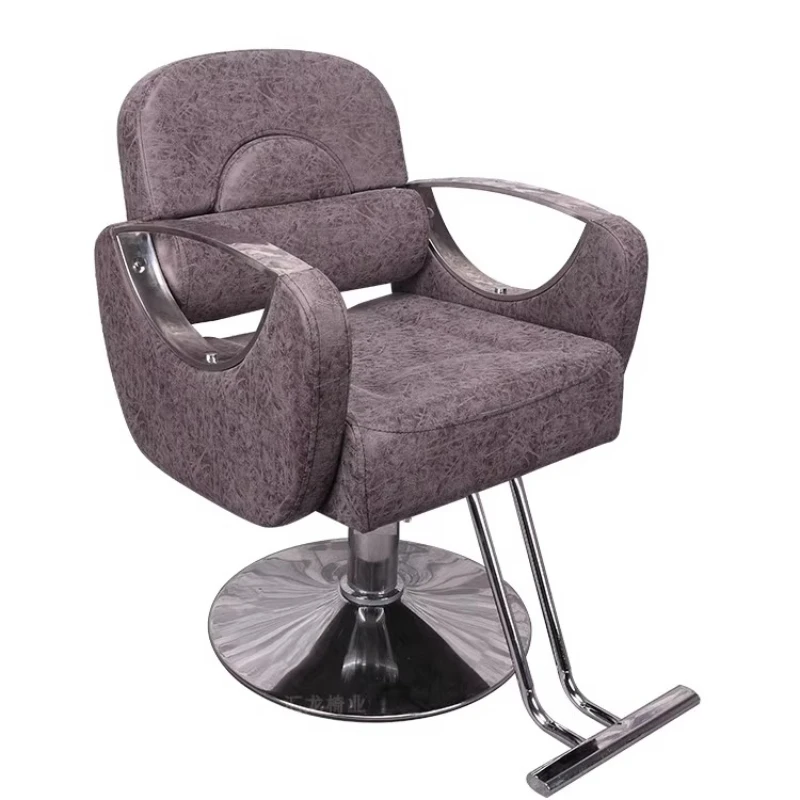 كرسي حلاق كلاسيكي متعدد الاستخدامات مبطن يدعم كرسي صالون تصفيف الشعر استوديو تجميل متجر ارتفاع كرسي أثاث الصالون
