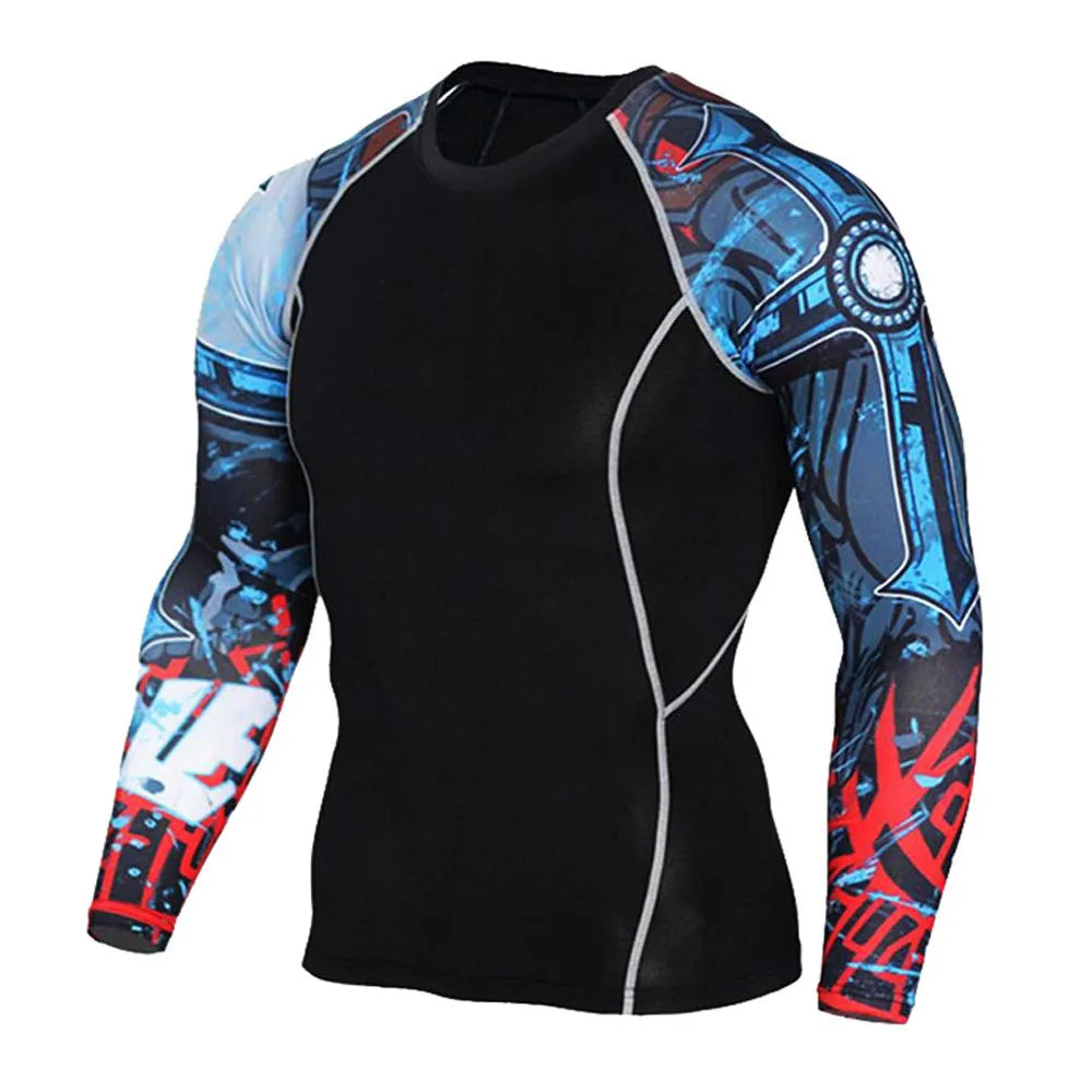Compression Sportswear Suits Fitness Gym Tights Training Clothes Workout Jogging Sports Set Running Rashguard Tracksuit For Men