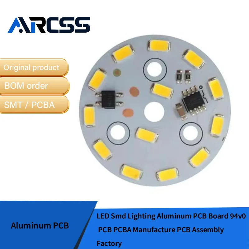 LED Smd Lighting Aluminum PCB Board 94v0  PCB PCBA Manufacture PCB Assembly Factory