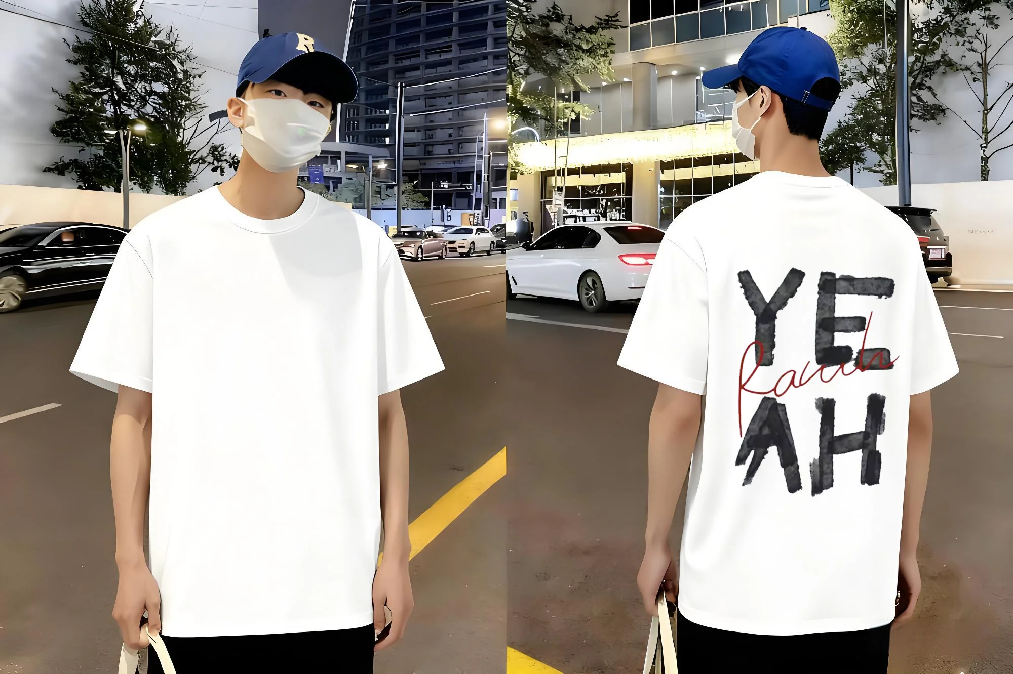 

YEAH Футболка с принтом Radical, новинка 2025 года, белая хлопковая футболка с принтом на спине, уличная одежда унисекс, повседневный топ с короткими рукавами для мужчин и женщин