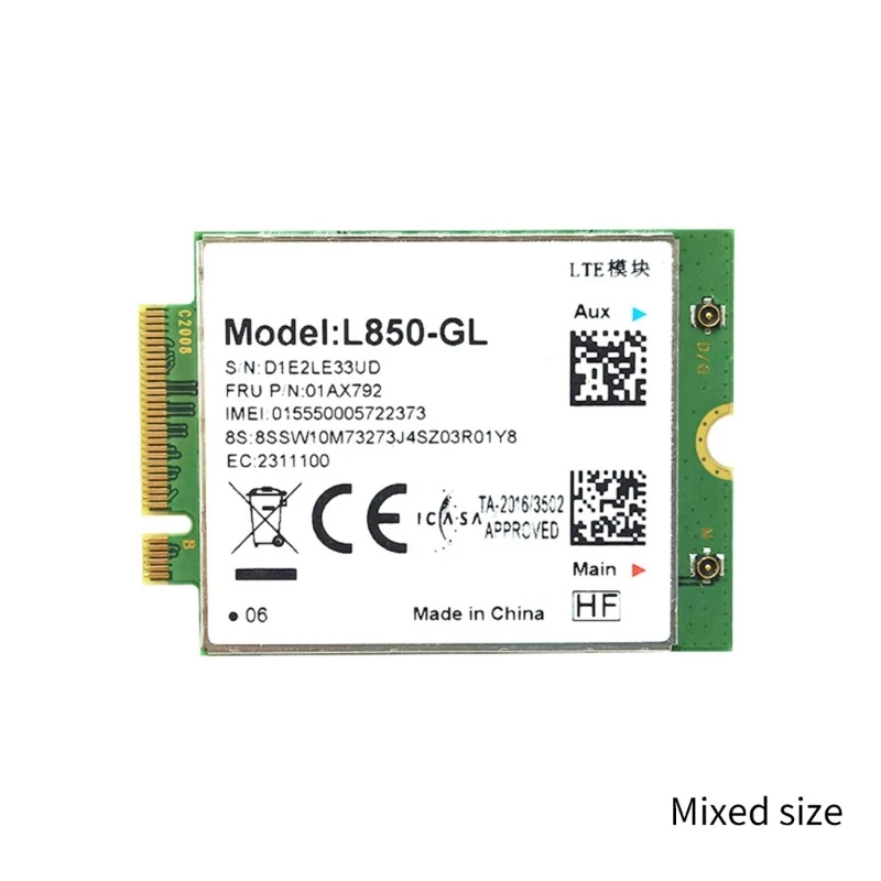 L850-GL M2-Suporte módulo sem fio LTE última geração LTE-FDD/ LTE-TDD/WCDMA para ThinkPadX1 Carbon Gen6 X280 T580 T480s