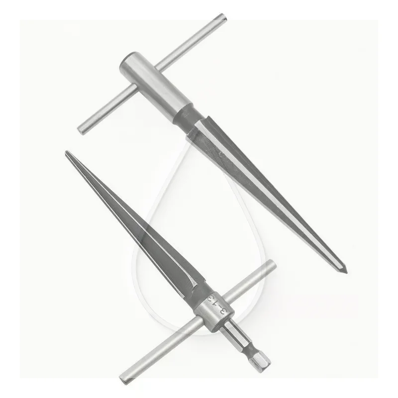 T Handle Taper Reamer 6 Fluted 3-13/5-16mm for Guitar Bridge Pin Hole Chamfering & Reaming