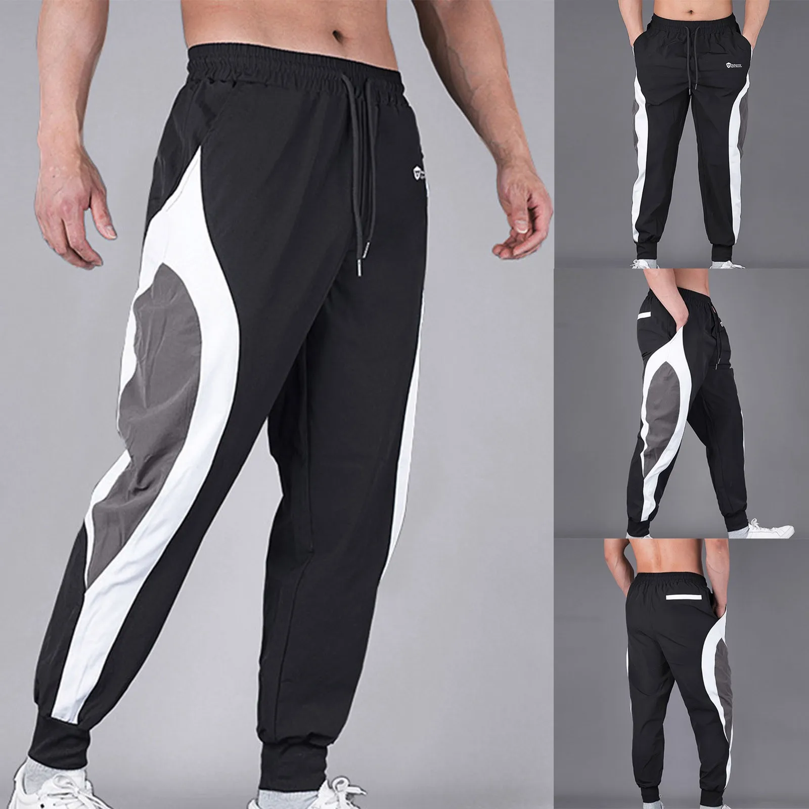 

Europe And The United States Sports Pants Men's Large Size Fitness Pants Quick Dry Running Training New Color Men Loose Bomb