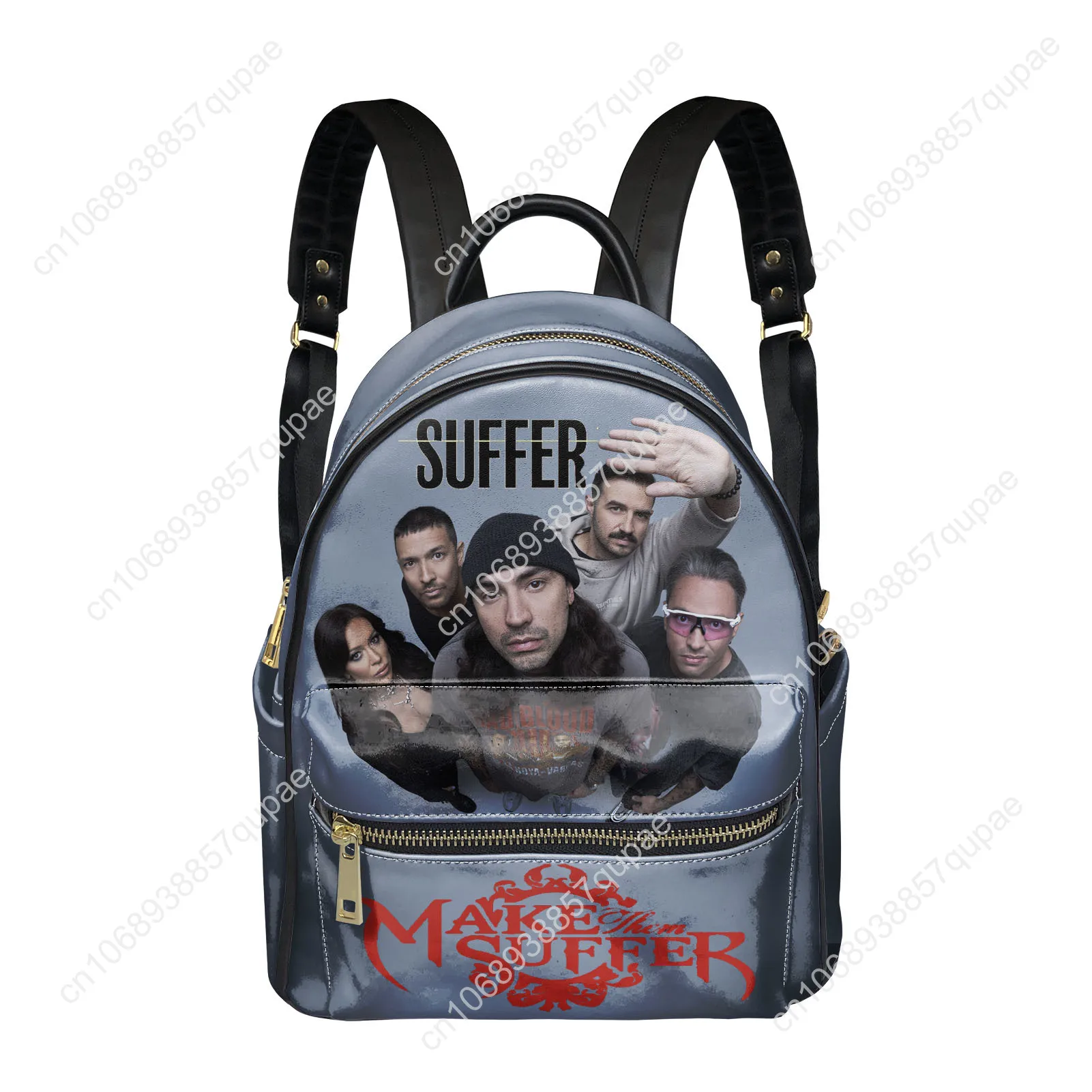 

Рюкзак с металлическим ремешком Make Them Suffer, женский и мужской персонализированный двойной рюкзак на плечо, деловая дорожная сумка для книг, подарочный рюкзак