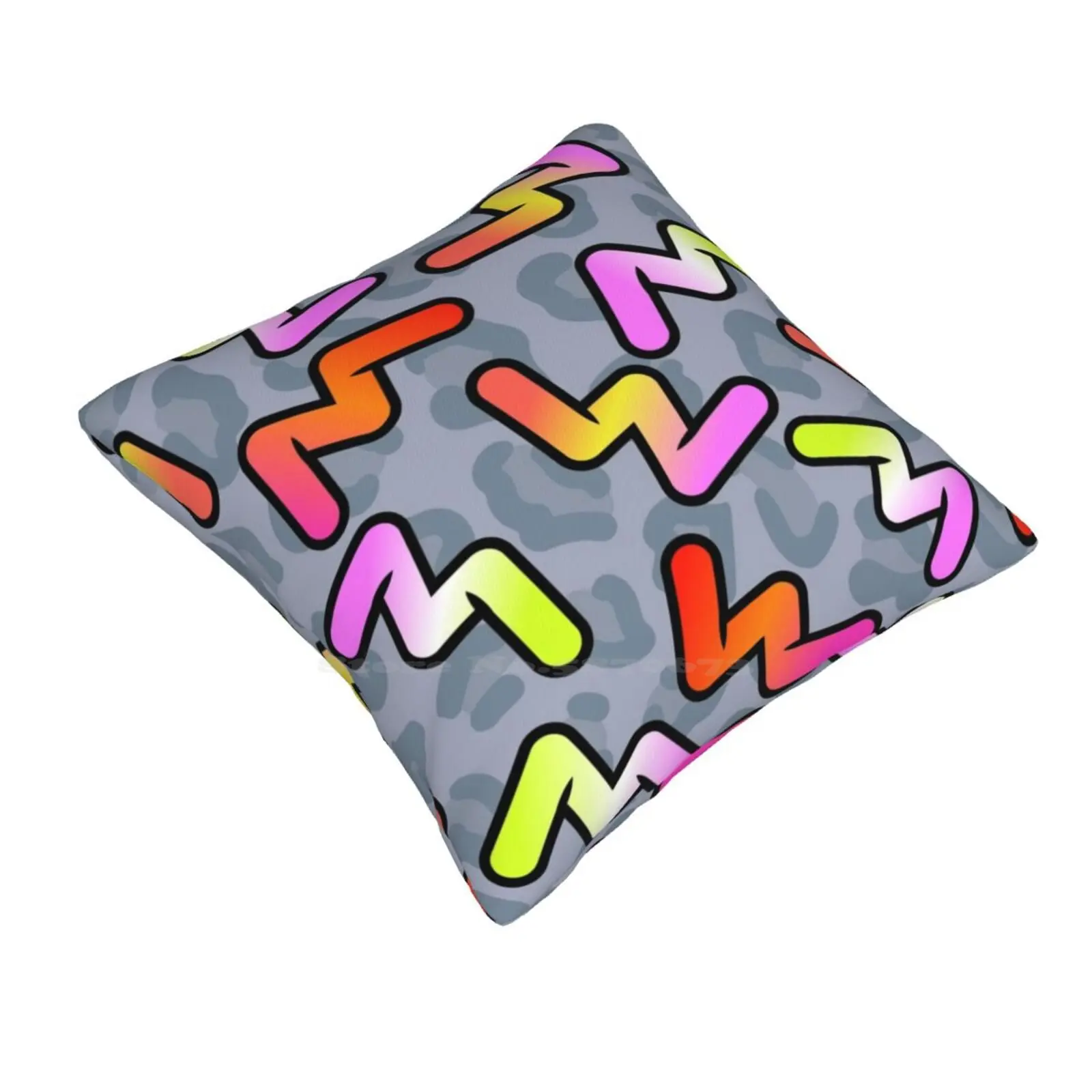 Daniel Ricciardo-Become Unstuck 90'S Pattern Funny Cute Decor Square Pillowcase Car Racing Cars Become Unstuck Race Daniel