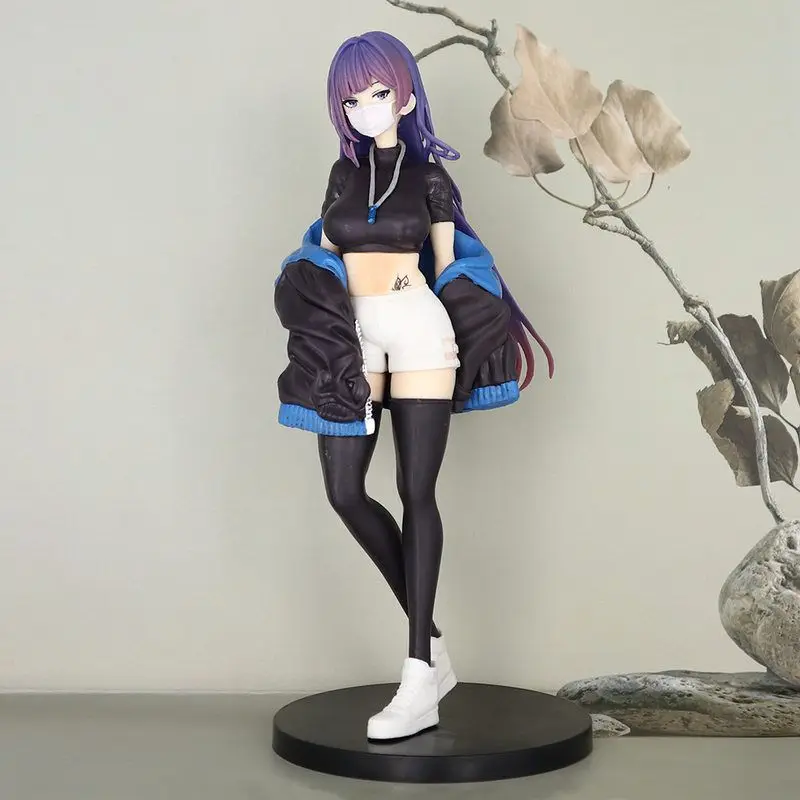 Cross-Border New Product Anime Girl Yuna Mask Figure Desktop Case Ornament PVC Material Adult Collectible Toy for Geeks