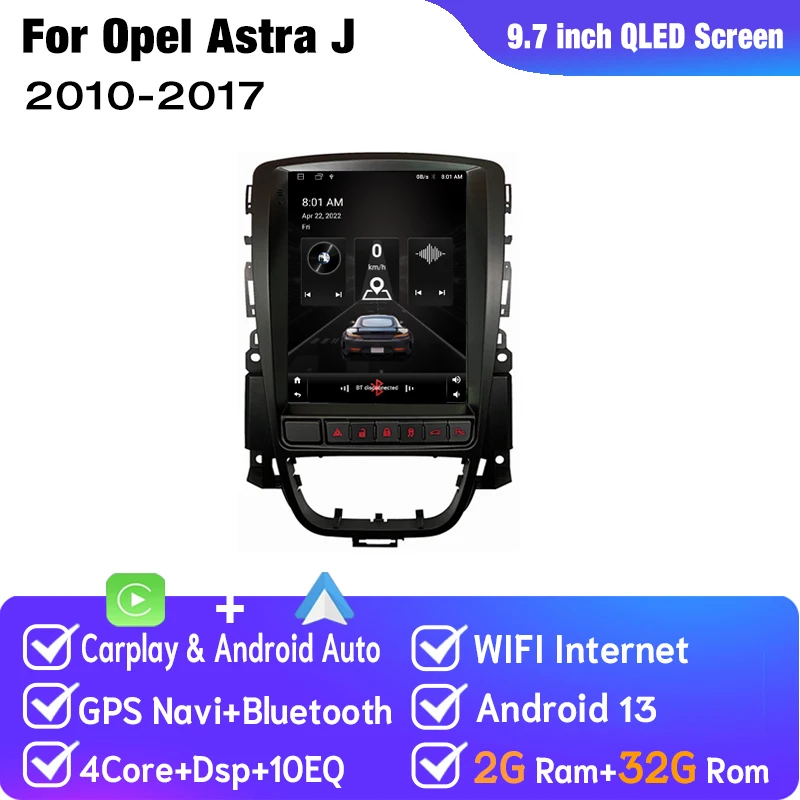 ZOYOSKII Autoradio Android voor Opel Astra J Vauxhall Holden Cascada 2009-2018 Multimedia Scherm GPS Navigatie Auto Carplay ECO