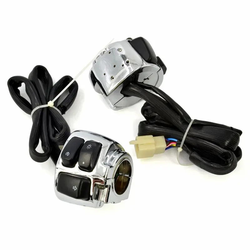 

Motorcycle Handlebar Switch Headlight Turn Signal Horn Gear Control Button Switch for Harley SOFTAIL DYNA SPORTSTER V-ROD 96-12