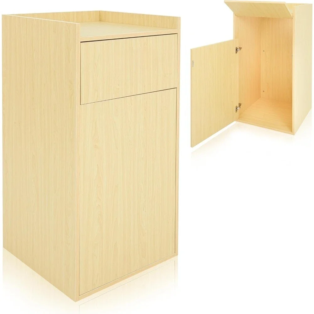 

Restaurant Trash Can Cabinet with Tray Holder - Thank You Trash Can, Commercial Trash Can 40 Gallon Garbage Can Cabinet
