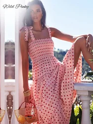 WildPinky 2024 New Casual Long Women Print Dress Boho Female Holiday Dress Summer Spaghetti Strap Ladies Beach Dress Vestidos
